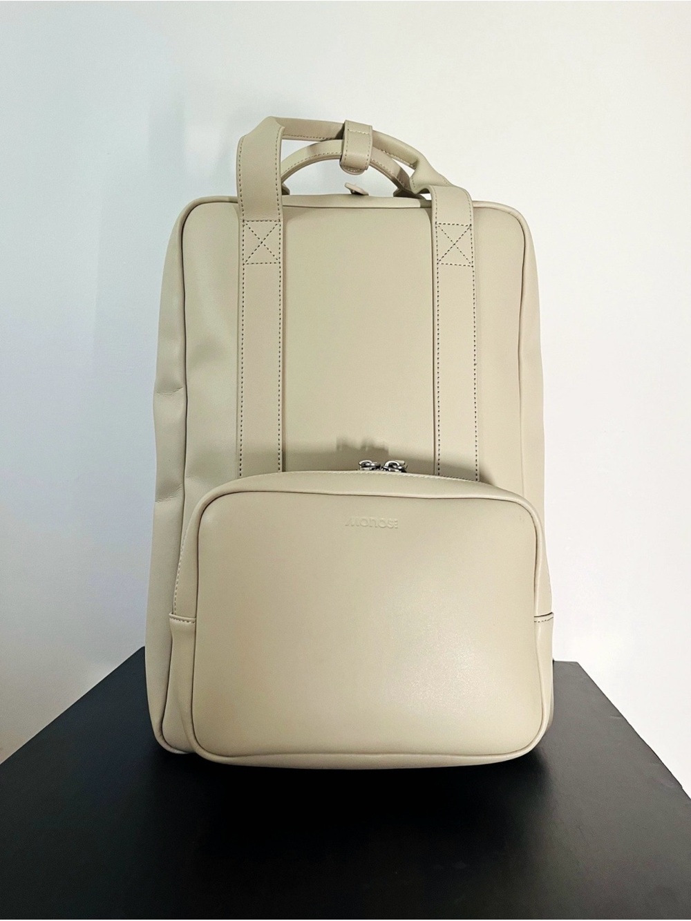 Monos Metro Backpack Ivory Vegan Leather